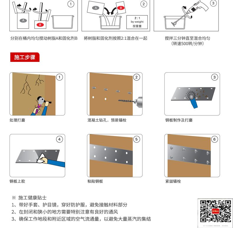 包钢章丘粘钢加固施工过程